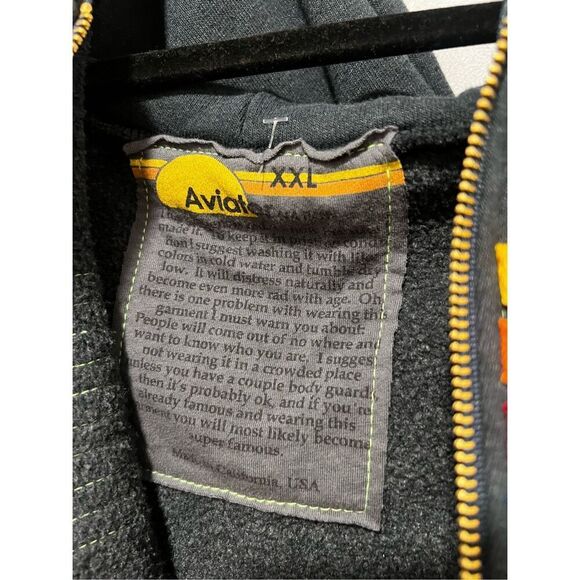 Aviator Nation Women's Black 5 Stripe Full Zip Hoodie Sweatshirt 2XL NWOT J004 - Picture 8 of 11